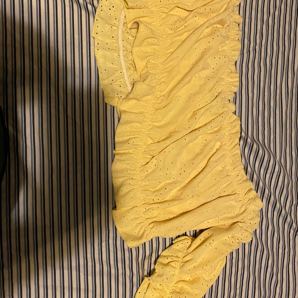 Yellow Crop Top size 18